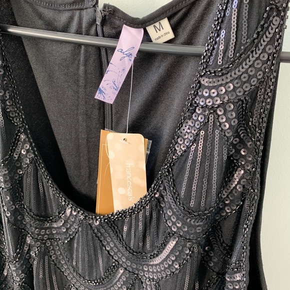 NWT Francesca’s Black Sequin Romper - Picture 5 of 7